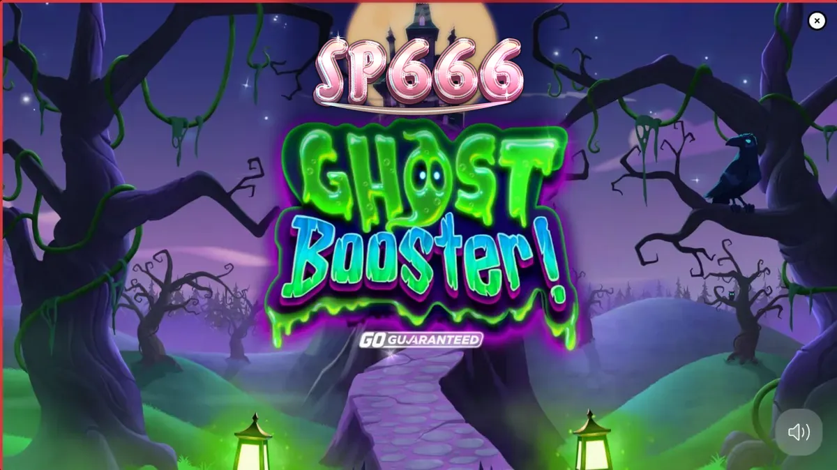 Tampilan antarmuka slot Ghost Booster dengan tema Halloween yang ceria dan penuh warna.